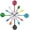Colorful, variant on 16 Inch Metal Cutlery Wall Clock Silent Non-Ticking, Large Spoon & Fork Design Kitchen Clock, Antique Vintage Style Wall Watch for Home Decor, Unique Decorative Art for Kitchen, Restaurant, Bedroom