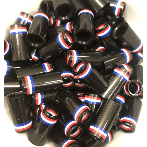 Iron Ferrules USA Black w/ Red, White & Blue Rings 1”