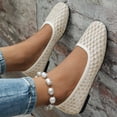 thumbnail image 5 of Tao Tao Women's Casual Flats Slip on Washable Ballet Flats Shoes Comfortable Square-Toe Style Beige 40, 5 of 5