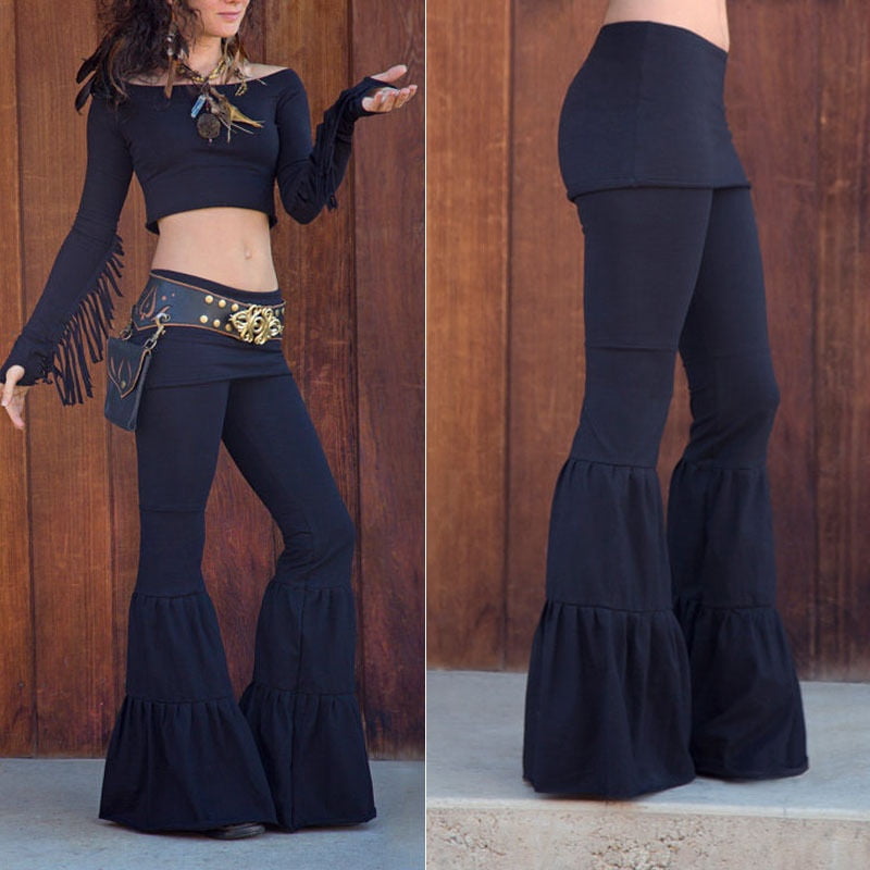 high waisted stretch flare pants