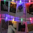 thumbnail image 5 of Zhaomeidaxi 10/20/40 Led Photo Clip String Lights, Used for Hanging Pictures, Cards,Decorations, Battery-powered, Perfect Bedroom Wall Decoration, Valentine's Day, Wedding,Multicolor 1m+10 Lights, 5 of 9
