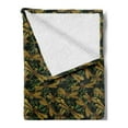 thumbnail image 2 of Dragonfly Soft Flannel Fleece Throw Blanket, Pattern of Dragonflies and Green Olive Branches Mediterranean Nature Vibes, Cozy Plush for Indoor and Outdoor Use, 50" x 70", Multicolor, by Ambesonne, 2 of 5