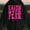 black, variant on Women's Hooded Sweatshirt With Slogan Print And Kangaroo Pocket FAITH OVER FEAR PSALM