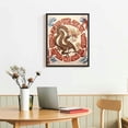 thumbnail image 3 of Nawypu  Dragon and Phoenix Shou Symbol Asian Art Print Poster Canvas Wall Art Printing Modern Aesthetics Home Office Cafe Living Room Bedroom Home Garage Decor, 3 of 4