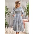 thumbnail image 1 of OUSIMEN CA Robe Décontractée Imprimée à Taille Fermée pour Femmes Printemps et Été 2023, 1 of 1