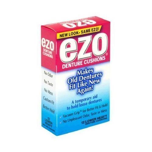 Ezo Denture Cushions, Lower Heavy, Vacuum Grip, No Odor, No Taste, 15
