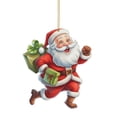thumbnail image 3 of MXTPOV Red Christmas Decorations Hanging for Christmas Tree, Acrylic Santa Claus Ornaments for Backpack Home Decor, Flat Christmas Tree Decorations, 3 of 6