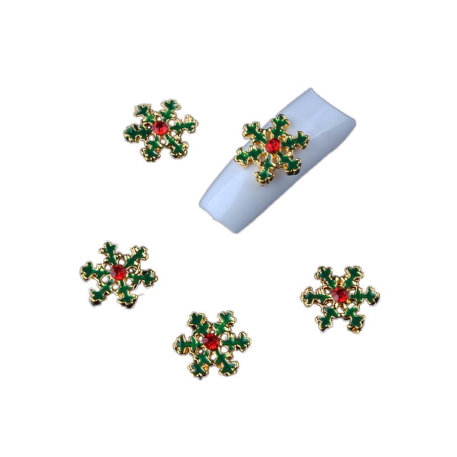 Paquete De 50 Piezas Mujeres Niñas Nail Gems Sticker Charms Y Para Funda Para Teléfono Móvil De Bricolaje Decoración Macarena Navidad Aleación Clavo Arte Consejos