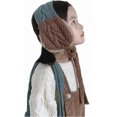 thumbnail image 4 of Kids Knitted Earmuffs Foldable Faux Fur Earmuffs Winter Warm Earmuffs Plush Ear Warmers Windproof Cute Ear Protector with Chin Strip for Boys Girls, 4 of 4