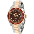 thumbnail image 1 of Invicta 11241 Mens Two Tone Rose Gold Stainless Steel Pro Diver Automatic Brown Dial Watch, 1 of 2