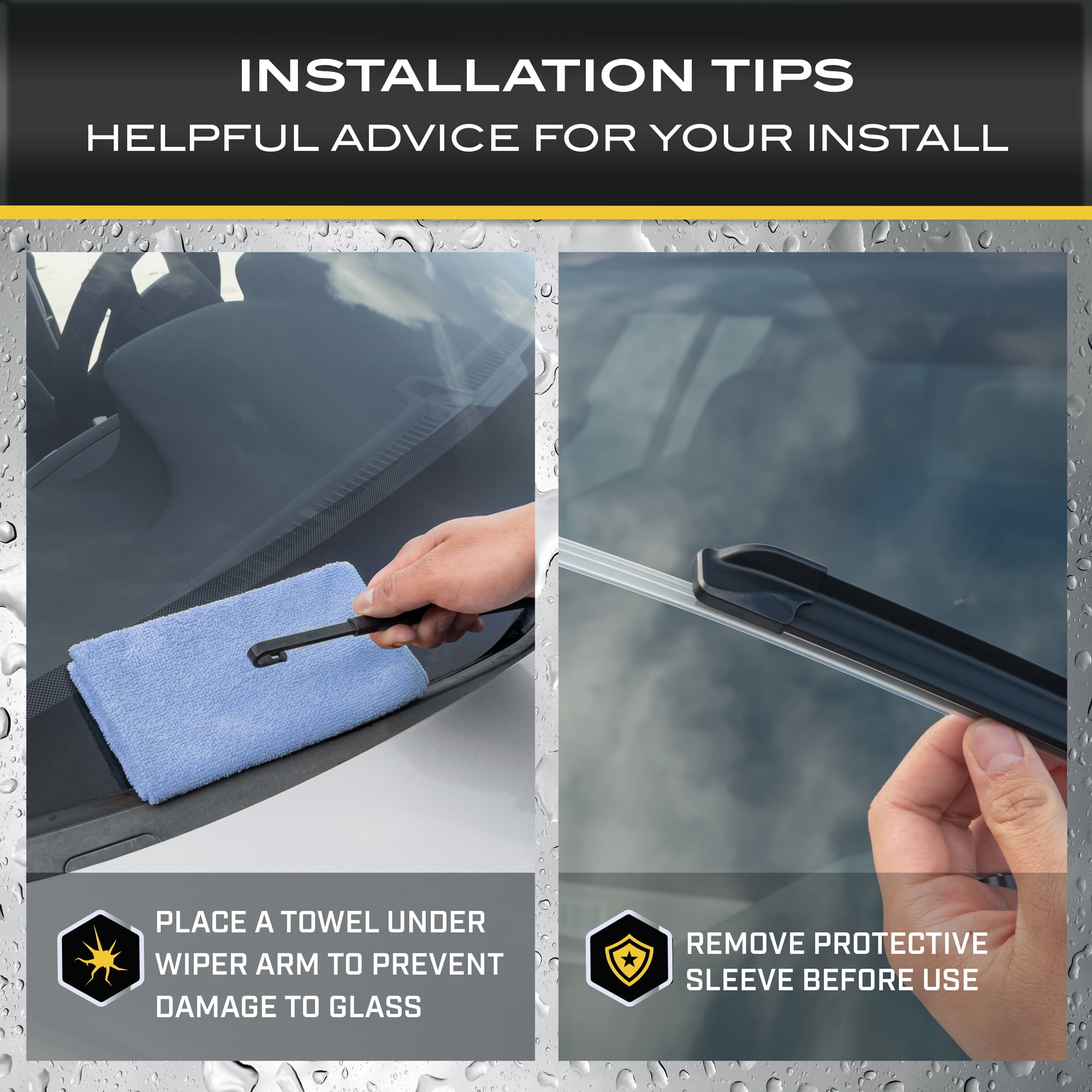 CAT C2.0 Wiper Blades (2-Pack), Front or Rear Wiper Blades for Cars SUVs Trucks, Direct OEM Replacement, Heavy Duty Streak-Free All Seasons Silent Crystal Clear Easy Installation - 26" + 21"