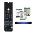 thumbnail image 4 of Sywqhk Adaptador de tarjeta WiFi Bluetooth PCIe con ranura para llave M.2 M a M2 A + E para AX200 9260AC, 4 of 9