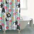 thumbnail image 4 of Boston Terriers and Flowers Shower Curtain 72"x72" ,Bathroom Decorative Shower Curtains Set with 12 Hooks,Modern Waterproof Washable Shower Curtain, 4 of 6