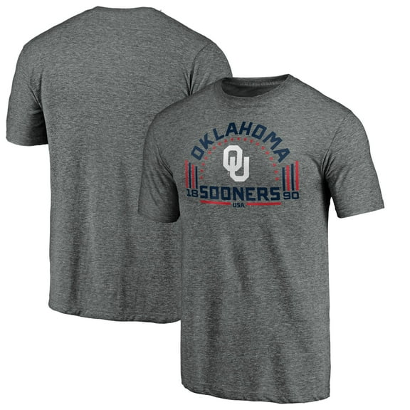 Men's Heathered Gray Oklahoma Sooners Team Freedom Tri-Blend T-Shirt