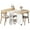 Wood, variant on Folding Dining Table, Drop Leaf Dining Table for 4, Foldable Kitchen Table with 6 Wheels and 2 Storage Shelf, Space Saving Dining Table with Drawer for Small Spaces