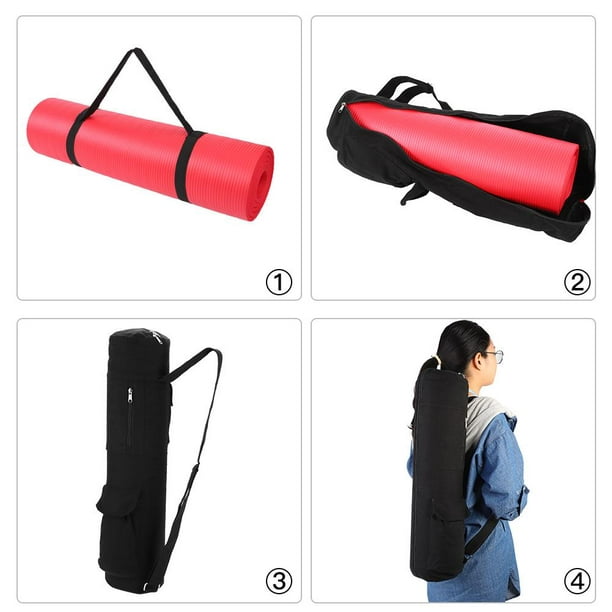 GoZone Yoga Mat Bag – Black/Grey, Ventilated mesh panel 