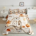 thumbnail image 2 of Manfei Happy Fall Full Size Comforter Sets,Cute Owl Bedding Comforter Set,Natural Maple Bedding Sets For Kids,Breathable Home Decor Reversible,3 Pieces, 2 of 8