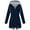 Navy_1, variant on Women's Waterproof Rain Jacket Lightweight Waterproof Lightweight Outdoor Hiking Travel Camp Full Zip Long Hooded Trench