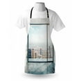 thumbnail image 3 of Modern Apron Empty Loft Cityscape Apartment Buildings Industrial Landscape Image Print, Unisex Kitchen Bib Apron with Adjustable Neck for Cooking Baking Gardening, Pale Grey and White, by Ambesonne, 3 of 3