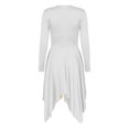 thumbnail image 4 of Sinleey Womens Praise Dance Dress Long Sleeve Liturgical Dancewear Lyrical Worship Dance Garments White S, 4 of 5
