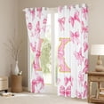 thumbnail image 3 of Manfei Dreamy Princess K Letter Monogrammed Black Out Curtains for Girls Women,Shabby Chic Romantic Bow Knot Curtains Pack of 2 (42x63 Each) for Kids Teens,Super Cozy Room Decor, 3 of 6