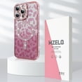 thumbnail image 6 of Compatible with iPhone 15 Pro Max Case Plating Magnetic [Support for Magsafe] Bling Glitter Sparkly Leopard Back Diamond Camera Lens Cover Crystal Matte Luxury Case for Girls Women -Pink, 6 of 13