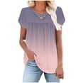 thumbnail image 4 of Youyipin Womens Tops short Sleeve Criss Cross V Neck T Shirts Loose Fit Casual Oversized Tshirts Blouses summer tops for women, 4 of 7