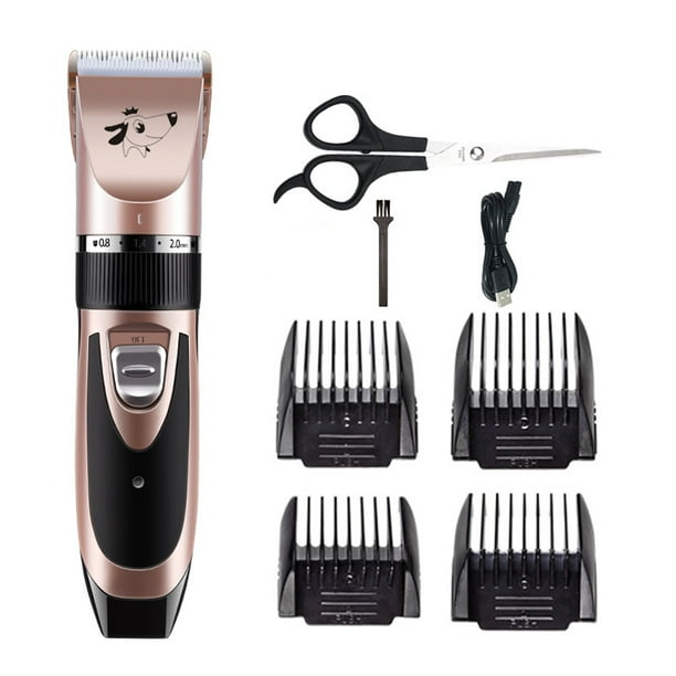 Kit de herramientas para cortar el pelo de mascotas: cortadora de pelo con tijeras, USB, eléctrica, portátil, para perros y gatos.