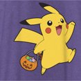 thumbnail image 2 of Women's Pokemon Halloween Trick-or-Treating Pikachu Racerback Tank Top Purple Heather Small, 2 of 4