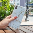 thumbnail image 5 of Dteck Case for iPhone XS Max 6.5",Fashion Marble Pattern IMD Design TPU Soft Flexible Silicone Hybrid Shockproof Slim Fit Back Case Cover,White Marble, 5 of 5