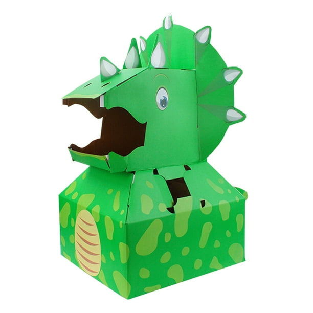 Modelo de dinosaurio DIY, Material de cartón, ropa de papel, juguete educativo para niños, 1 ud.