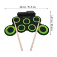 thumbnail image 2 of WEUVEB Mini Drum Set For Desk 1 Set Green Electronic Components, 2 of 5