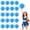 Matte Blue, variant on Cheerleading Pom Poms 18 Pcs, with Four Finger Handle Cheerleading Handheld Squad Pompoms for Sports Team Cheer Spirit Games Dance Party Adults