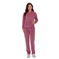 thumbnail image 6 of FANNYC Two-Piece Women's Velour Sweatsuits Sportswear Outfits Sportswear Velvet Sweatsuits Pullover Hoodie Tracksuit Sport Jogger Sweatsuit Casual Long Sleeve loungewear Outwear Set, 6 of 8
