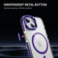 thumbnail image 5 of ELEHOLD for iPhone 15 Plus Case,Magnetic Compatible with Mag Safe Accessory Slim Thin Kickstand Shockproof Transparent Bumper Cover Non-Yellowing Shock-Absorbent Case for iPhone 15 Plus,Purple, 5 of 8
