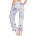 thumbnail image 5 of Women's Pajama Pants, Casual Pajama Bottoms Drawstring Lounge Pants Wide Leg, 5 of 7