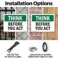 thumbnail image 3 of Before You Act OSHA Think Aluminum Sign 18 Inch x 12 Inch - 5 Pack, 3 of 8