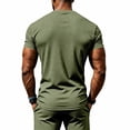 thumbnail image 5 of MHOSTAFH Men's V Neck Tees Shirts Casual Solid Color Short Sleeve Gym Athletic Tops Lightweight Breathable Workout T-shirt, 5 of 9