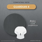 CoverGuard CGM Overpatch | Guardian 4 | Black Full Coverage Design| 25-Count | Waterproof Adhesive | Anti-Fray | Easy Application & Removal | Sensor Protection