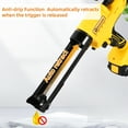thumbnail image 4 of RUALION Cordless Caulking Gun: Max 6500N Force 10oz/300ml Electric Caulk Gun with 2 * 2.0Ah Li-Battery & Anti-Drip Design (80, Watts), 4 of 8