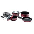 thumbnail image 1 of Texsport Kangourou 7 Pièces Ensemble de Cuisson Extérieur Antiadhésif avec Sac de Rangement, Rouge, 1 of 3