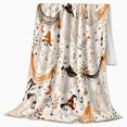 thumbnail image 2 of Whimsical Ghosts fantasy character Hats autumn celebration, Warm Flannel Blanket for Living Room and Family Room, Festive autumn celebration Scene, Art Lovers autumn celebration Gift, 2 of 9