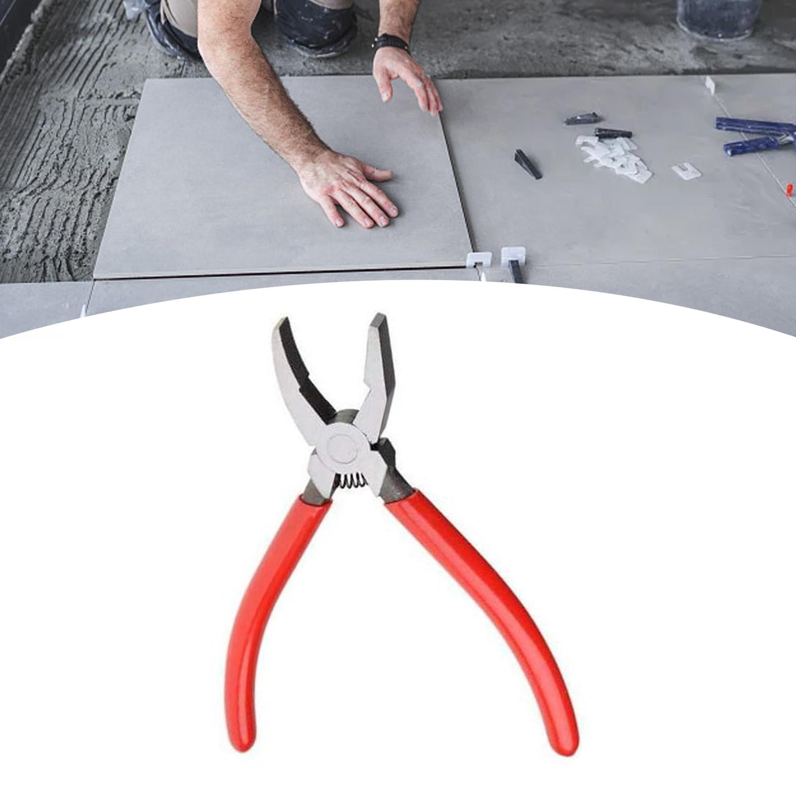 Key Fob Pliers, Glass Cutting Tool, Grozing Pliers, Metal Glass Running Pliers, Glass Breaking Pliers for Mosaics, Tiles, Stained Glass 6inch