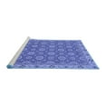 thumbnail image 2 of Ahgly Company Machine Washable Indoor Square Oriental Blue Traditional Area Rugs, 7' Square, 2 of 4