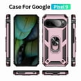 thumbnail image 6 of Dteck Case for Google Pixel 9 Pro XL, with Finger Ring Holder Kickstand, Military Grade Stand Cover Phone Cases Compatible for Google Pixel 9 Pro XL, Rosegold, 6 of 7
