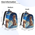 thumbnail image 3 of Bixox Starry Sky Cloud Dog Printing Canvas Backpack Lightweight Casual Travel Backpack School Backpack Fits 15.6 Inch Notebook, 3 of 5
