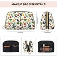 thumbnail image 2 of Onion Pattern vegetable Makeup Bag, Large Capacity Travel Cosmetic Bag for Women Girls- Travel Toiletry Bag Leather Portable Waterproof Makeup Case Organizer with Handle, 2 of 4