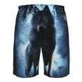 thumbnail image 6 of Kdxio Night Scene of Wolves Pattern Mens Casual Shorts - Drawstring Summer Beach Sports Shorts for Men, 6 of 9