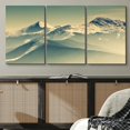 thumbnail image 3 of wall26 Canvas Print Wall Art Set Duotone Green &amp; Yellow Snowy Mountains Nature Wilderness Photography Modern Art Rustic Scenic Multicolor Ultra for Living Room, Bedroom, Office - 24"x36&quot, 3 of 5