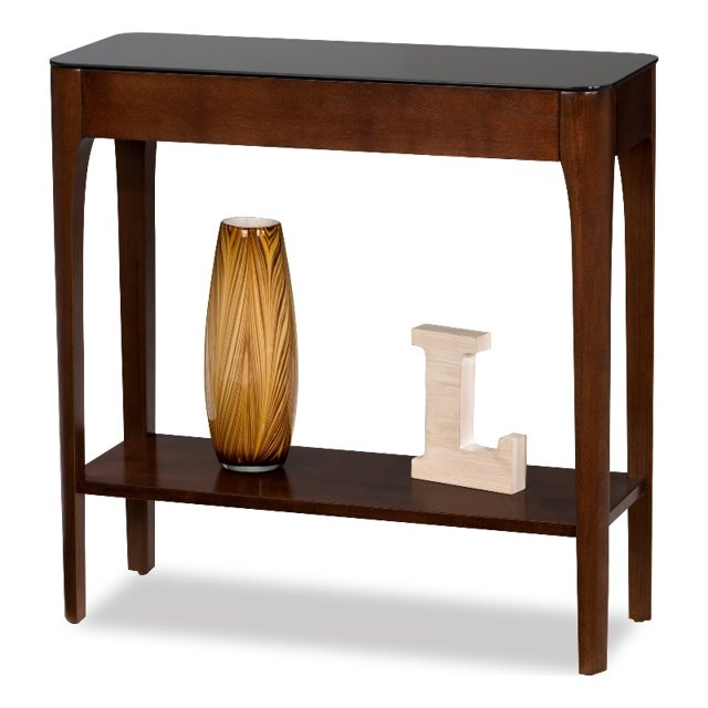 Leick Obsidienne Table Console en Bois Haut en Bois en Châtaignier